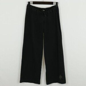 Prana Women's Small Black Drawstring Mid Rise Straight Leg Capri Knit Pants